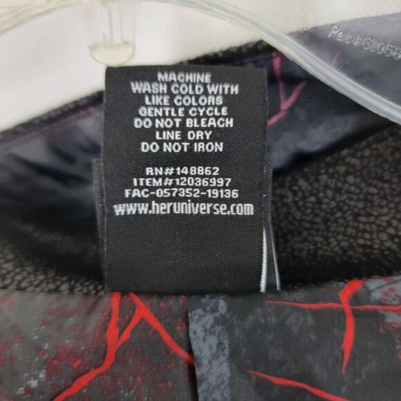 TORRID 3 Her Universe Star Wars Episode 9 Kylo Ren Black Faux Suede Hooded Coat - Picture 8 of 16